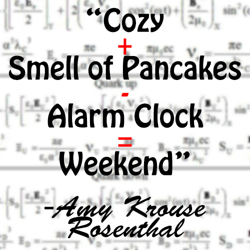 cozy smell pancakes alarm clock weekend amy krouse resenthal