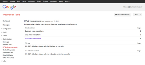 webmaster messages