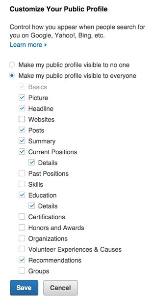Linkedin Best Practices Customize Public Profile