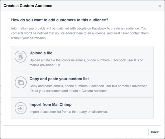 Create Facebook Custom Audience