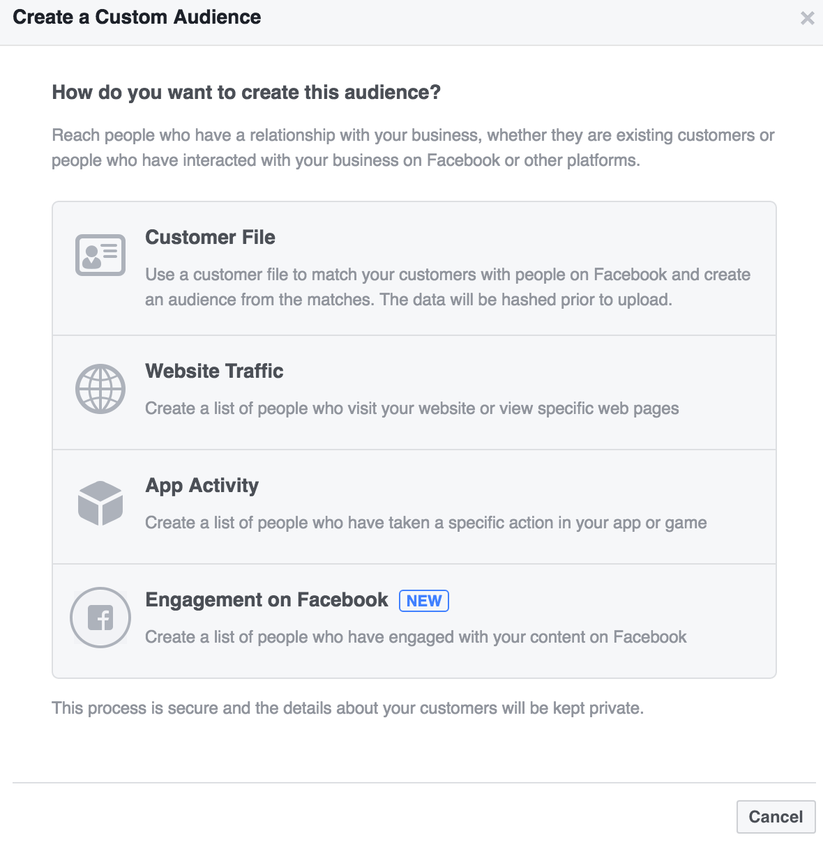 How to create custom audience facebook