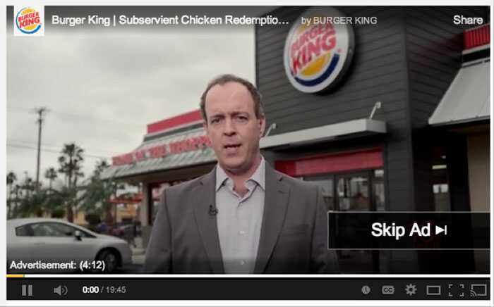 Facebook Ads vs Google Ads Google ad words burger king video ad example