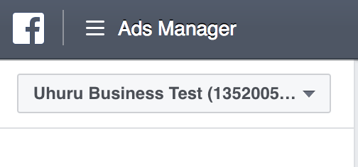 access facebook Ads manager menu