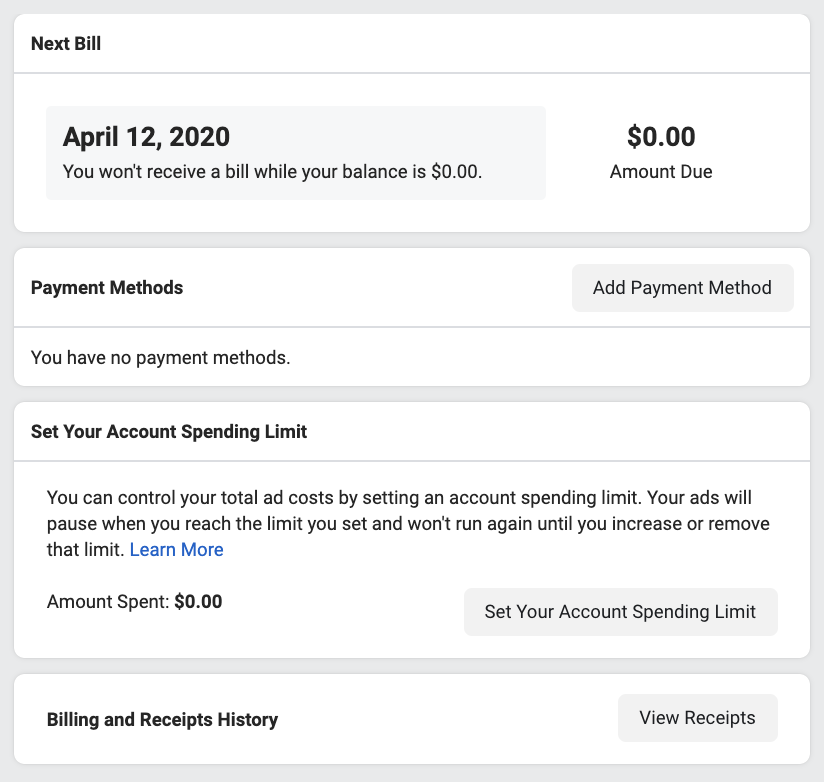 Adding Credit Card to Facebook Ad Account
